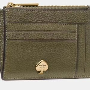 NWT Kate Spade Kayla Long Slim Wallet in Cedar Pebbled Leather KL837